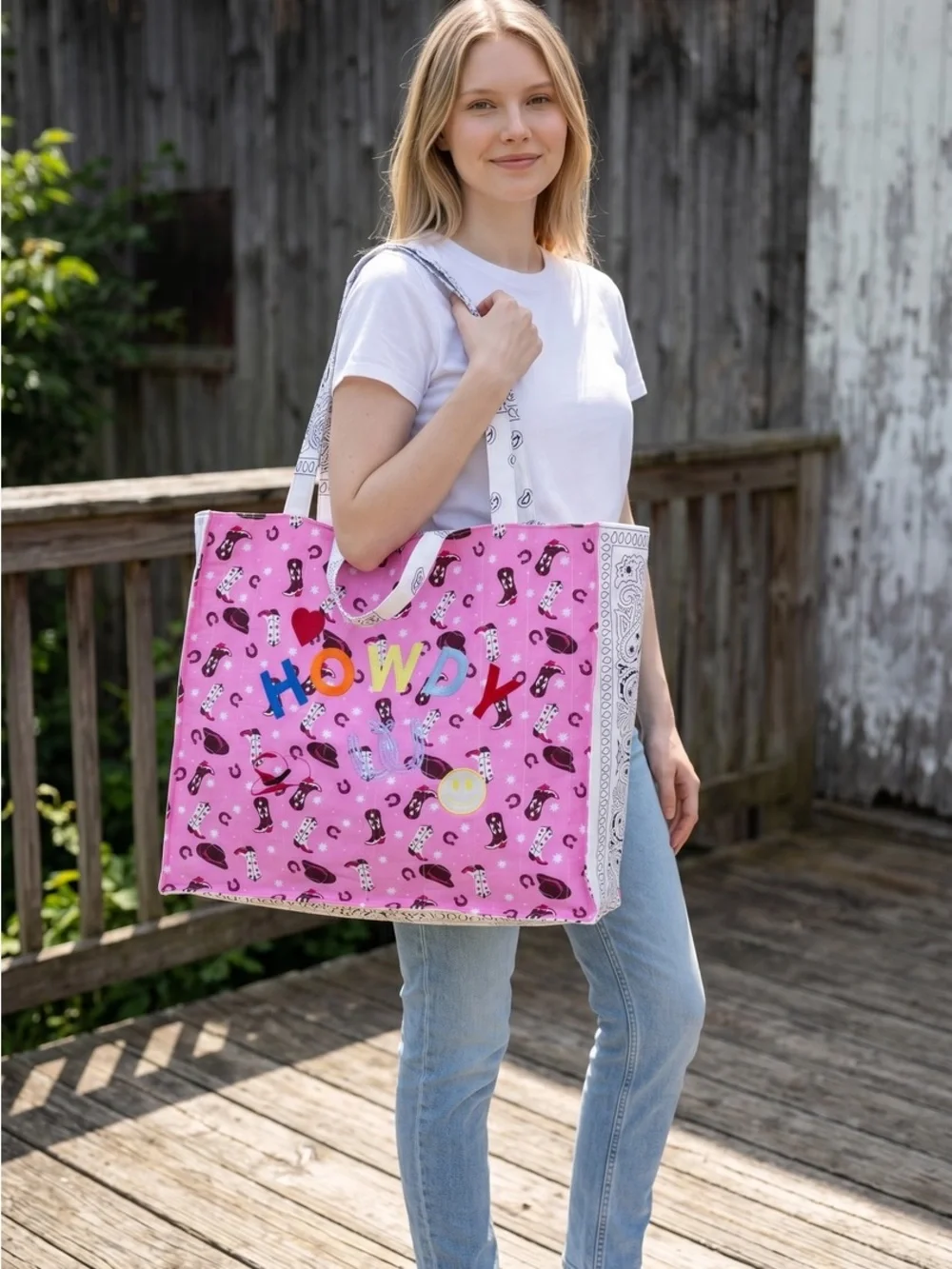 Handmade Western Bandana Tote Bag – One of a Kind!